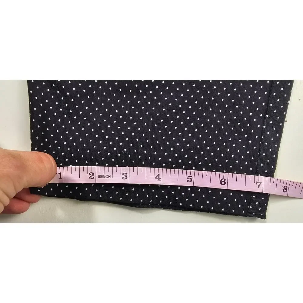 NWT premise black white polkadot stretch pull on pants ankle tummy smoothing 1X